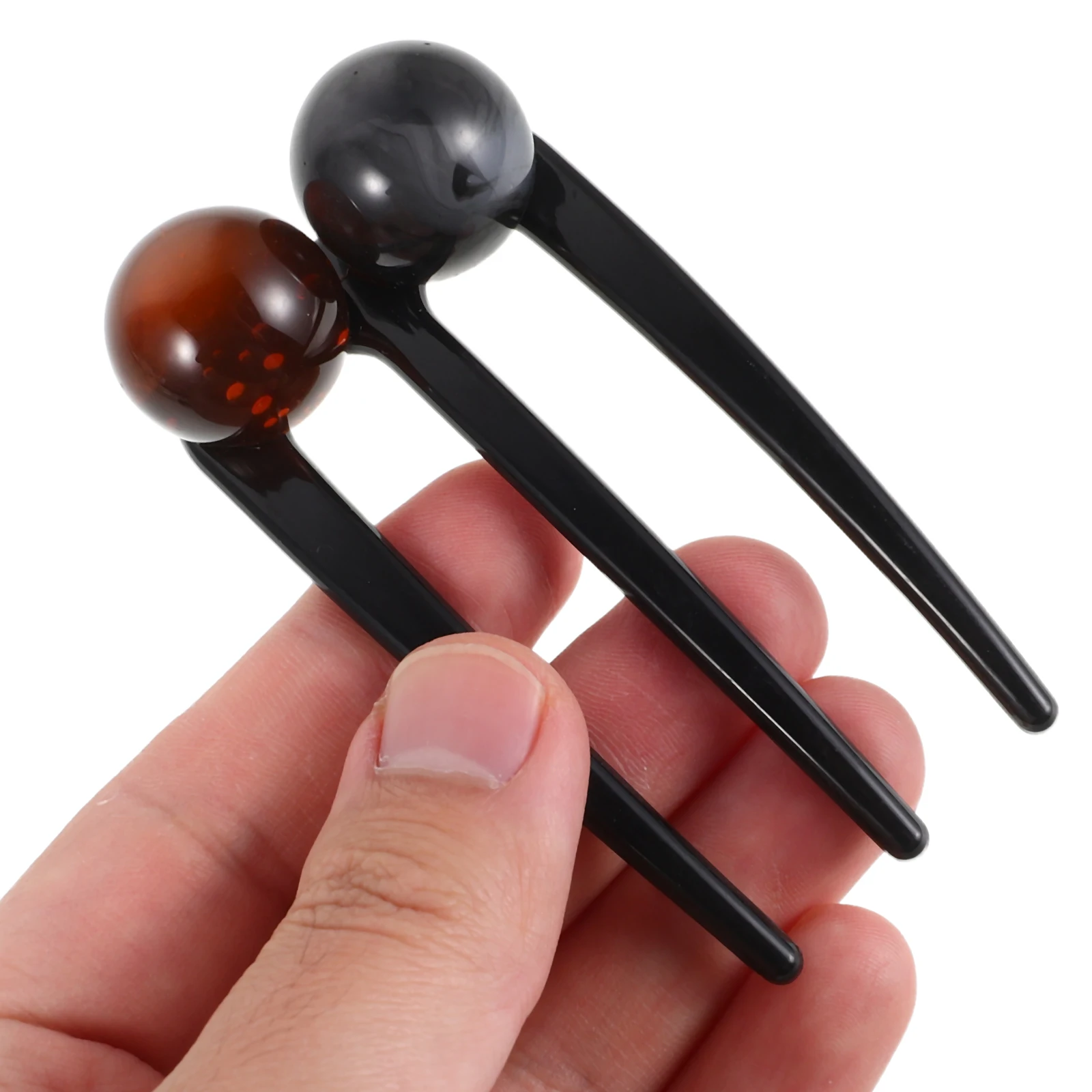 4 قطعة شوك الشعر على شكل حرف U أنيقة مطرز كعكة صانع أداة خمر Chignon دبوس آمن عقد أوبدو اكسسوارات التصميم للشعر الكثيف #4