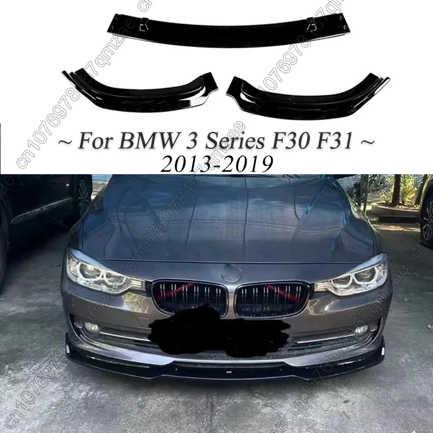 

Car Front Bumper Lip Spoiler F30 F31 3 Series Standard 2013-2019 Gloss Black Diffuser Lower Splitter Guard Plate Body Kits