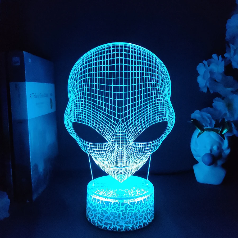 Pop-eyed Alien Shape 3D Night Light Child Cool Present for Bedroom Decor Cute Birthday Color Gift LED Table Lamp Baby Nightlight