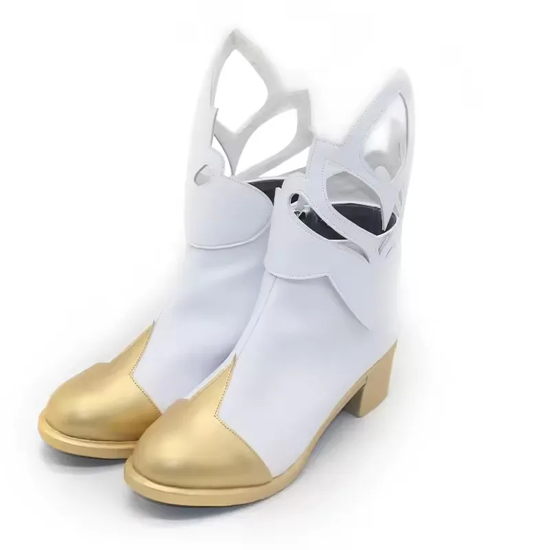Traveler Lumine Cosplay Shoes Game Genshin Impact Pu Leather Boots Halloween Comic-con Party Game Shoes