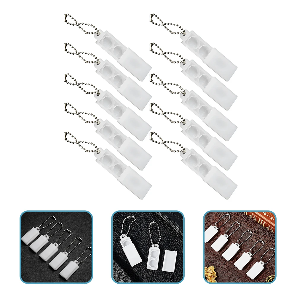 

10pcs Mini Lightweight Portable Holder Keychain Storage Organizer Box for Spare Button Cells