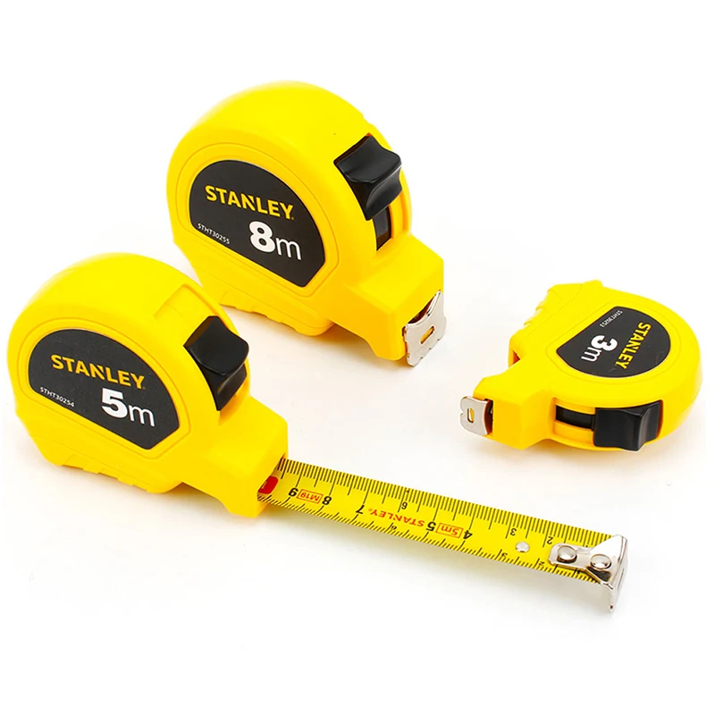 Stanley Metric Tape Measure Easy To Set 3m 5m 8m Box Ruler Woodworking High-precision Measurement Steel Tape Ruler