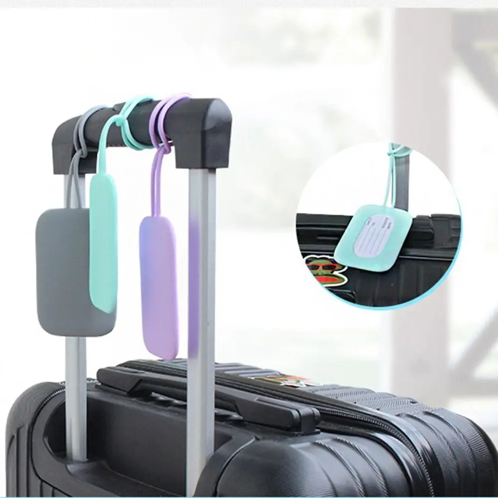 Name Luggage Tag Silicone Luggage Tag Address Label Boarding Pass Airplane Suitcase Tag Aircraft Consignment Card Tag