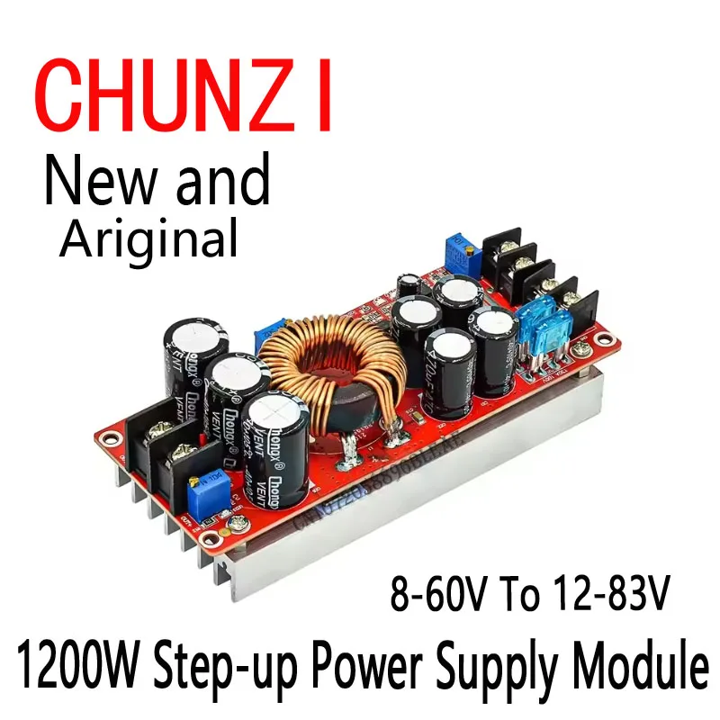 1200W 20A DC Boost Module Step-up Power Supply Module 8-60V to 12-83V Converter Over Current/Voltage Protection