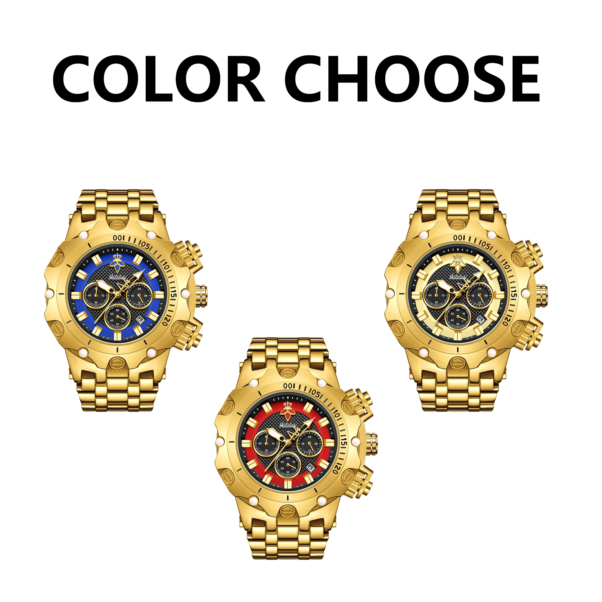 YaLaLuSi Men's Watch Brand: Luxury Quartz Water-Resistant Bracelet