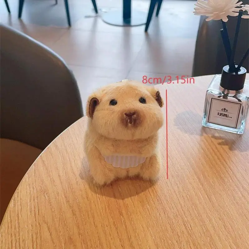Niedlicher Hamster-Plüsch-Schlüsselanhänger, Cartoon-Stofftier, Puppen-Schlüsselanhänger, schöne Tasche, Anhänger, Rucksack, hängende Dekoration, Geschenke