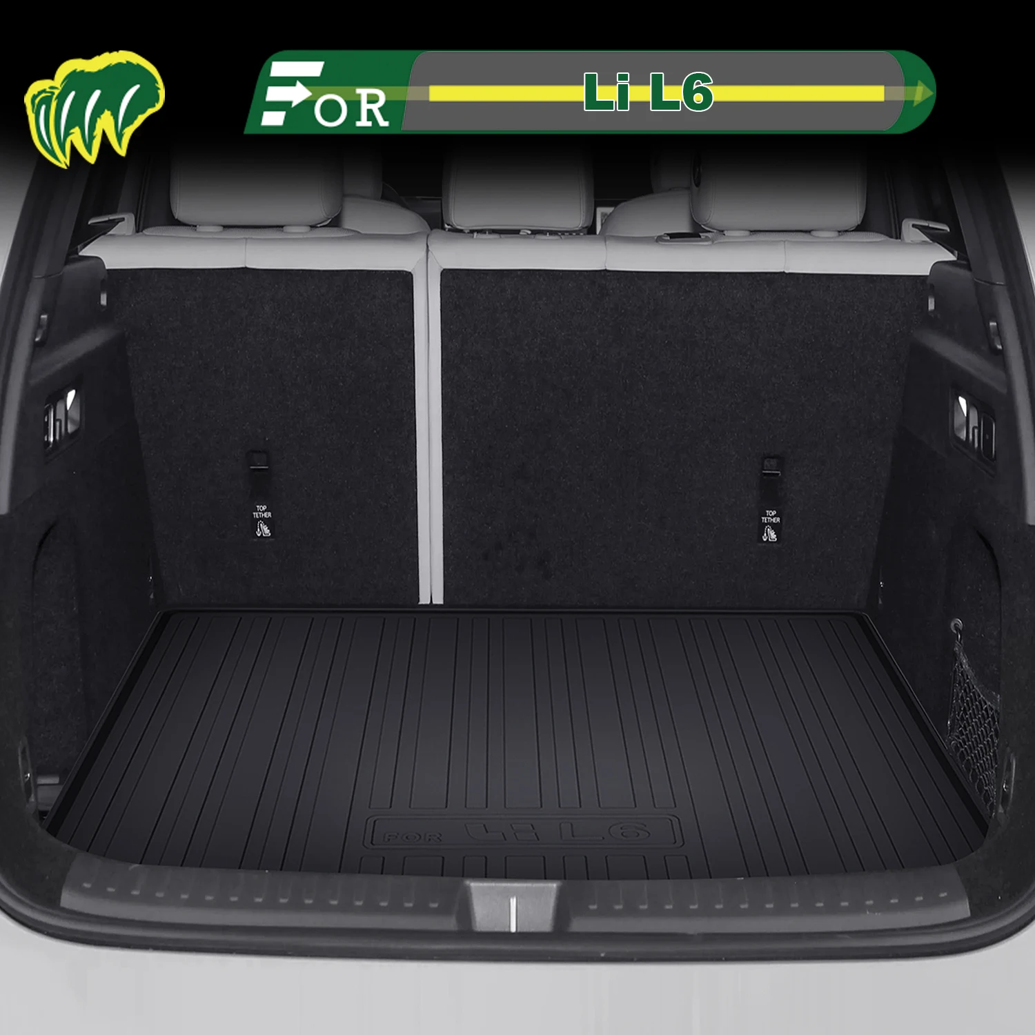 

For Li L6 2024-2025 TPE Custom Fit Car Trunk Mat All Season Cargo Mat 3D Shaped Trunk Liner Trunk Protection Mat