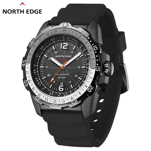 Relojes para hombre vendedores calientes North Edge EVOQUE2 Reloj de carga solar Unidad óptica Reloj luminoso de larga duración