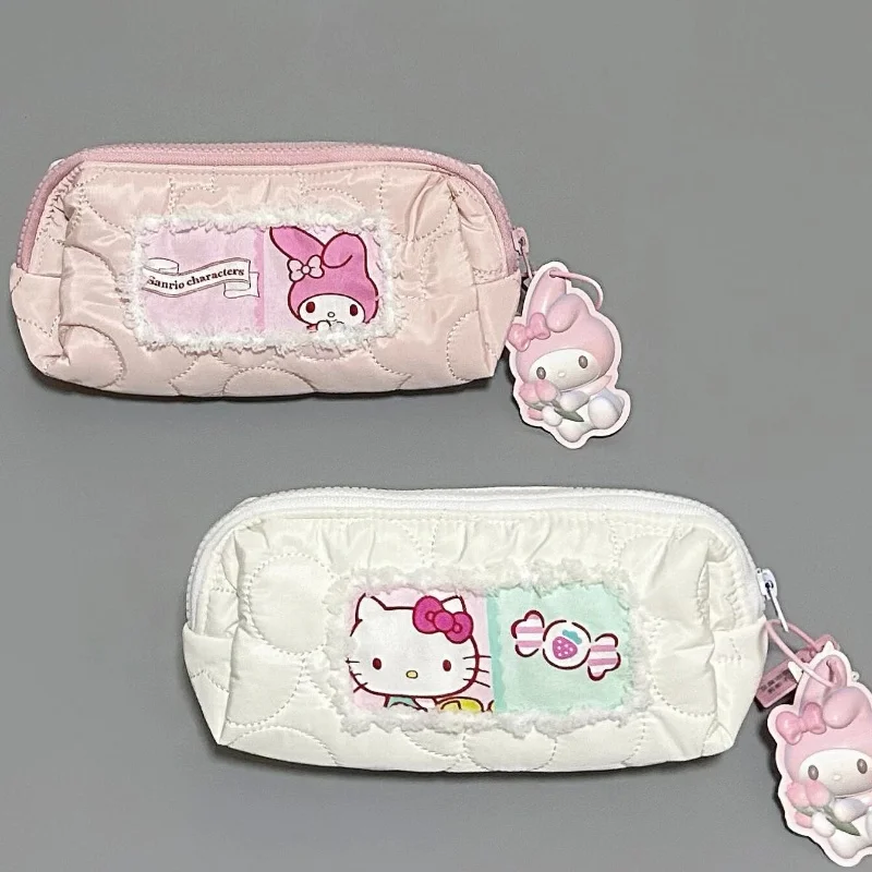 Sanrio Japanese My Melody Hello Kitty Writing Bag Student Storage Box Organizer Pencil Case for Teenage Girls Pen Case Cute