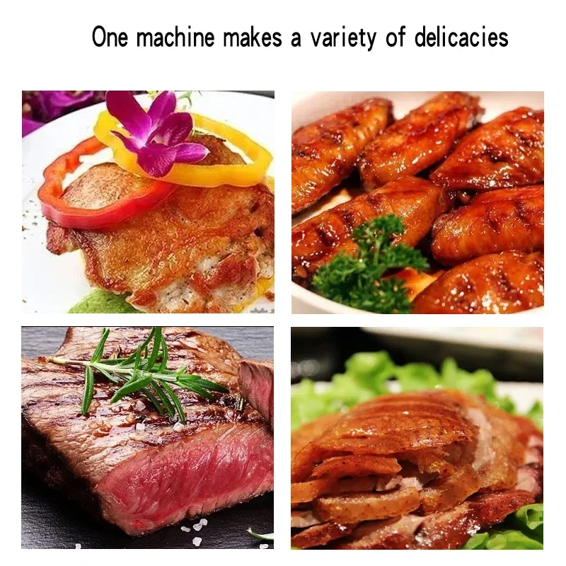 Plaque de cuisson électrique en acier inoxydable, appareil de cuisson commercial, type de table, grille-pain neuf pièces, four à vapeur, 2200W