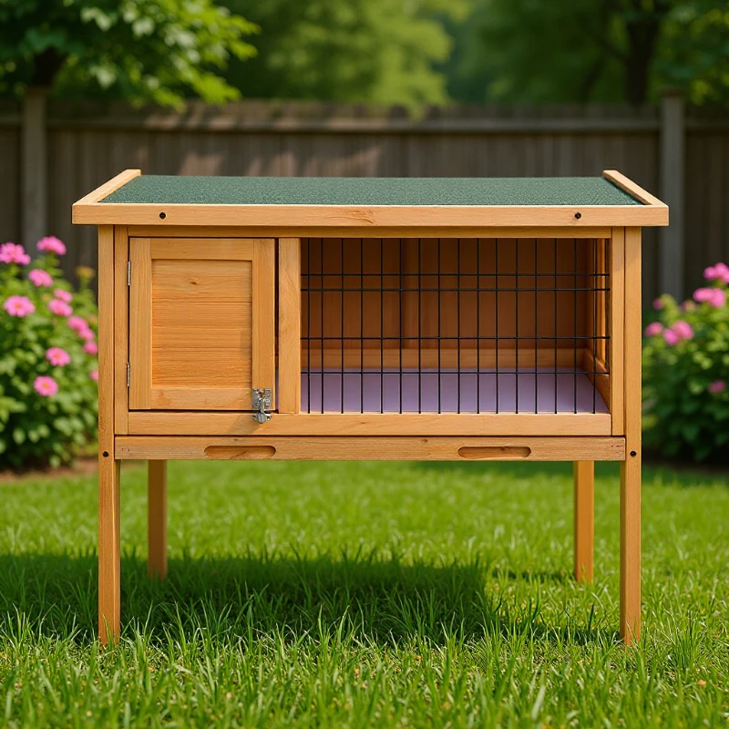 

Rabbit nest Outdoor double solid wood pet nest Chinese fir rabbit cage pine rabbit cage