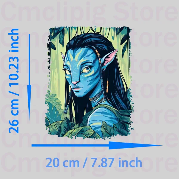Disney Movies Avatar 2 thermoadhesive patches thermo-stickers stripes for jeans
