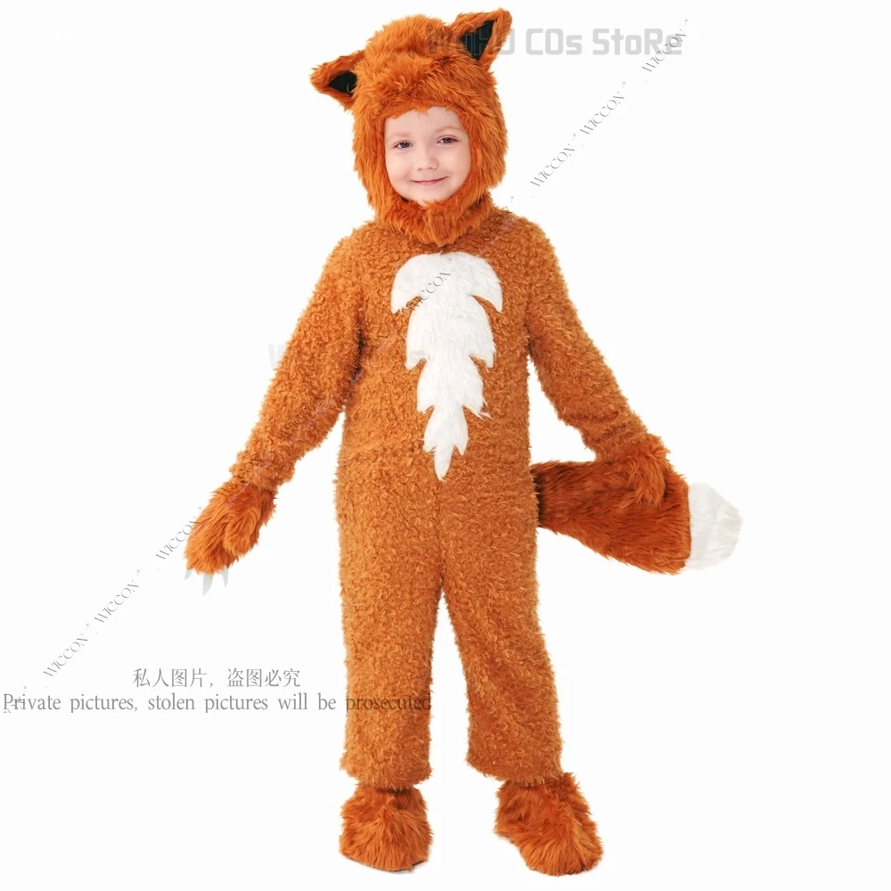 

Fox Cute Little Animal Cartoon Cosplay Costume Romper Jumpsuit for Baby Boy Girls Winter Outfit Pajamas Comfy Gloves Kigurumi
