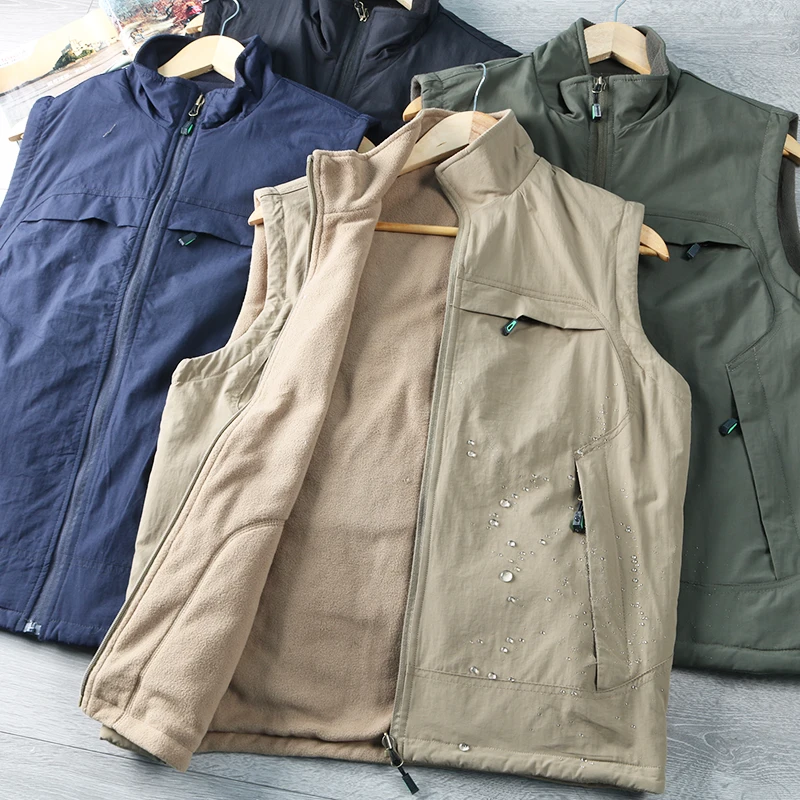 

Техническая защита, двусторонняя одежда, водонепроницаемый внешний теплый внутренний мужской жилет на подкладке Fce, уличный жилет Svel Faion, городская зима