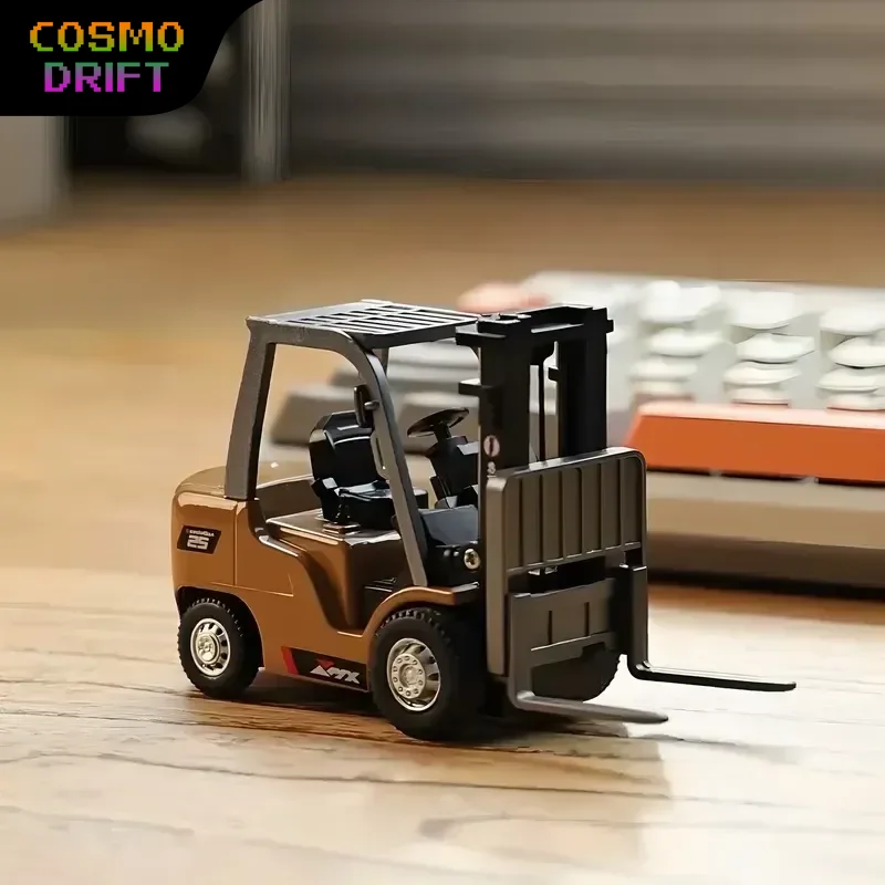 

Новая радиоуправляемая модель вилочного погрузчика из сплава в масштабе 1:64, строительная техника на пульте управления со смартфоном, металлическая машинка для мальчиков в подарок