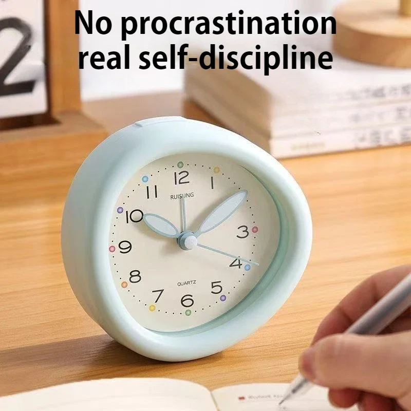 Minimalist Silent Desk Clock Non-Ticking Table Clock Creative Home Decor Small Alarm Clock for Office Desktop