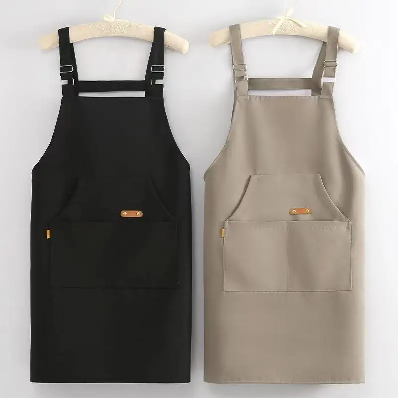 【CC】New Professional Barber Apron Breathable Waterproof Cooking Aprons 2 Sizes Large Pocket Working Clothes For Hairdressing