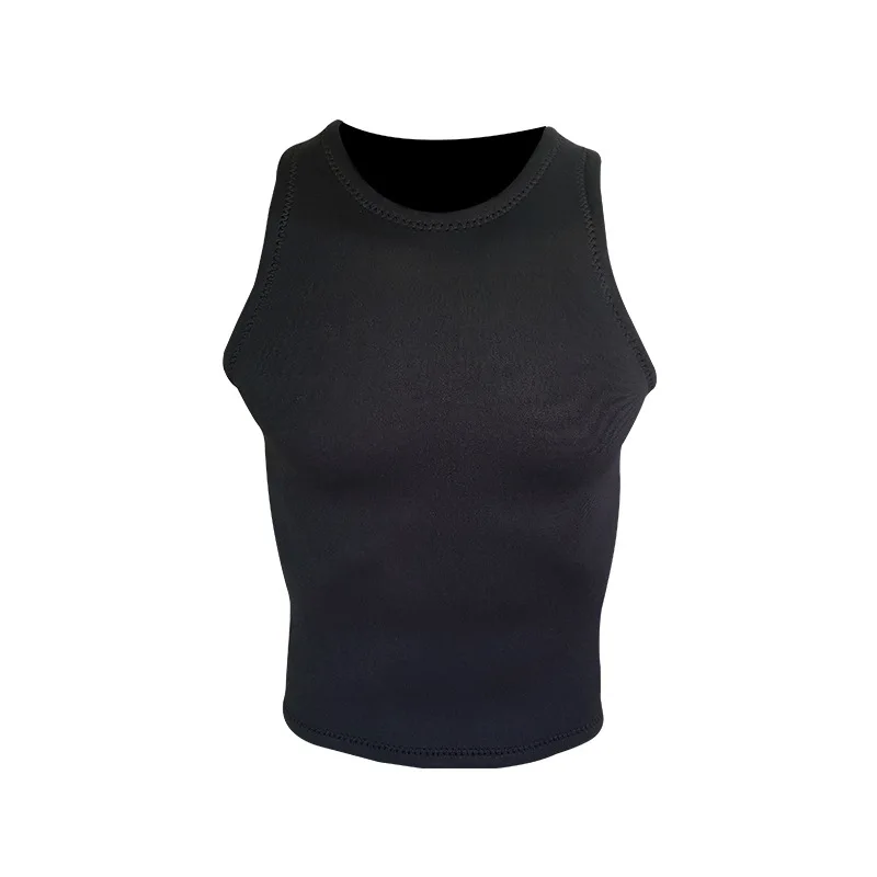 3mmround Neck Warm Diving Vest Split Zip-Free Neoprene Swimming Vest Outdoor Short Sleeve Vest Men