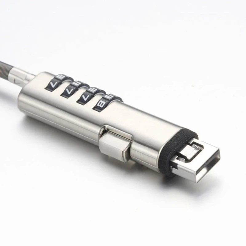 Candado Universal Digital para ordenador, Cable de seguridad USB, 4 unidades