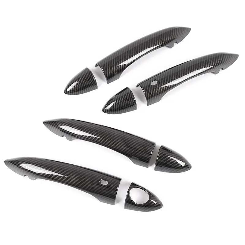 8Pcs Car Side Door Handle Trim Trim Stickers For Alfa Romeo Giulia 2017-2020 With Holes-A28K