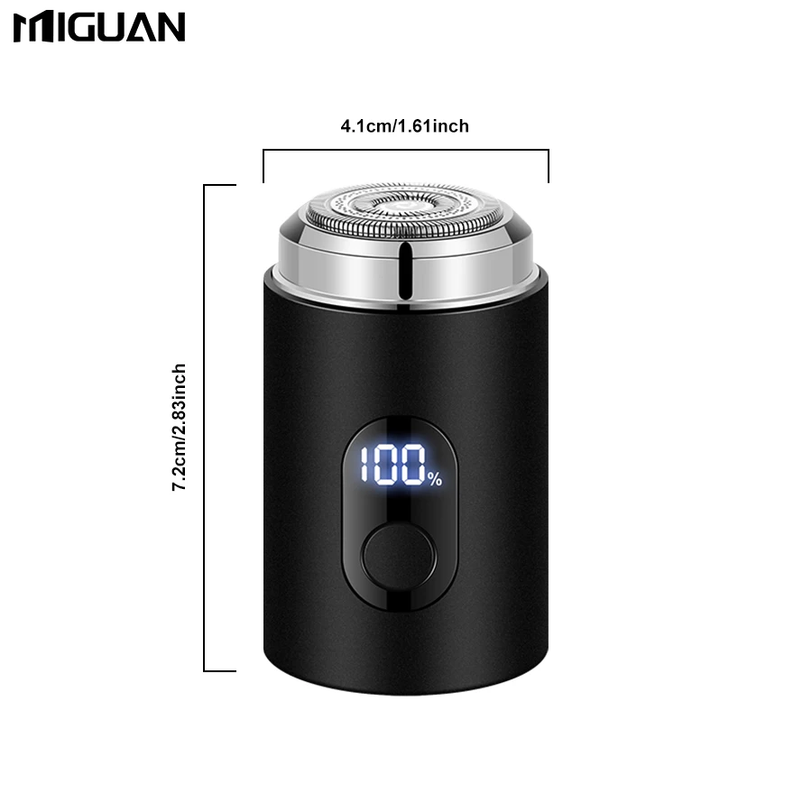 Compact Electric Shaver for Men - Digital Display, USB Fast Charging, Ultra Portable Design