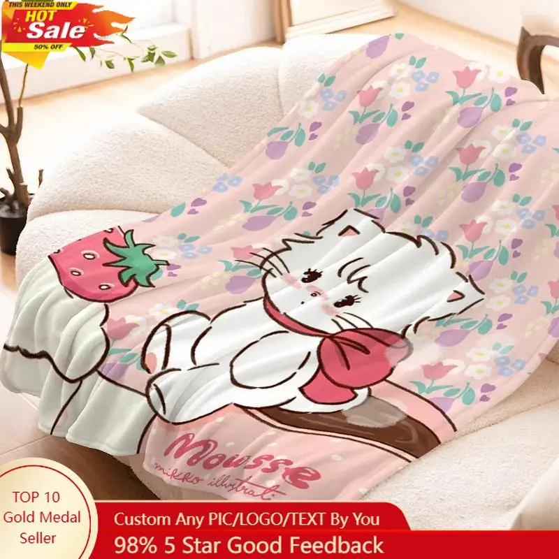 

Nap Blanket Sofa M-Mikko Cute Warm Knee Bed Fleece Camping Custom Fluffy Soft Blankets for Winter King Custom blankets