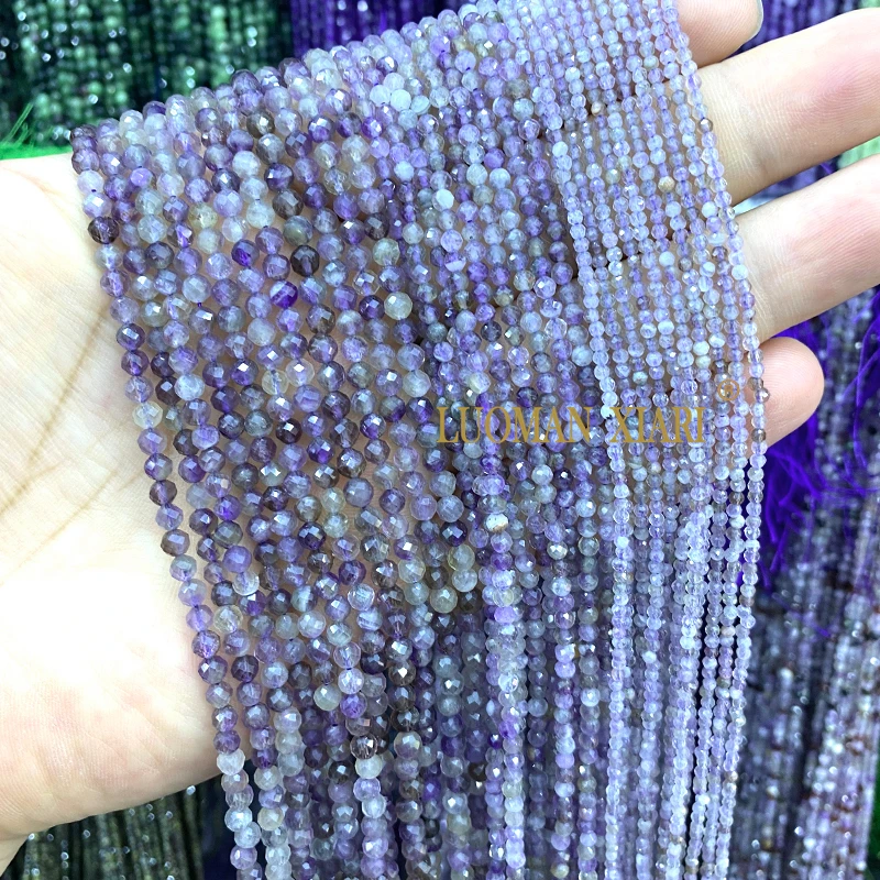 Großhandel 100% Natürliche Edelstein Lapis Lazuli Facettierte Runde Perlen Für Schmuck Machen DIY Armband Halskette 2MM 3MM 4MM – Detail 10