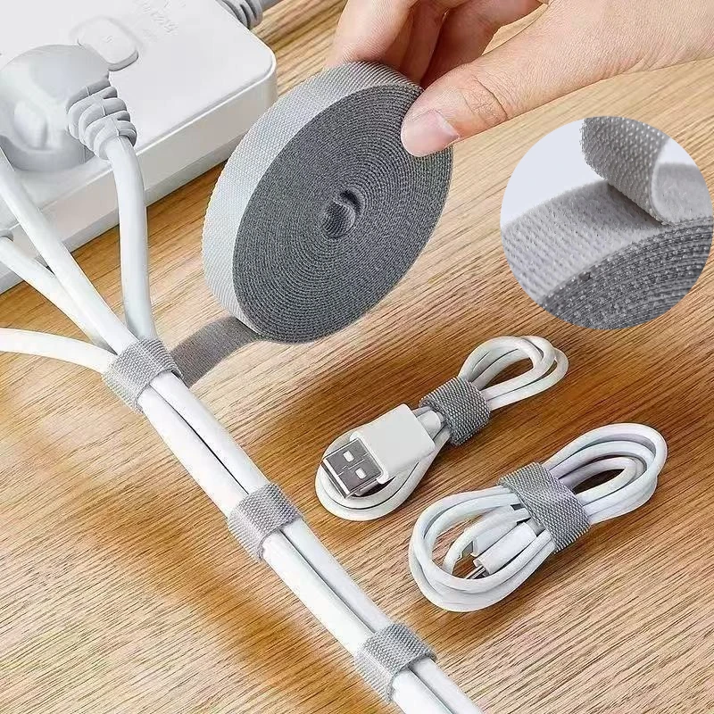5M Wiederverwendbarer Kabelorganisator, Kabelbinder aus Nylon, Desktop-Kabelorganisator, Kabel-Datenkabelbinder, Schutz- und Aufbewahrungswerkzeuge