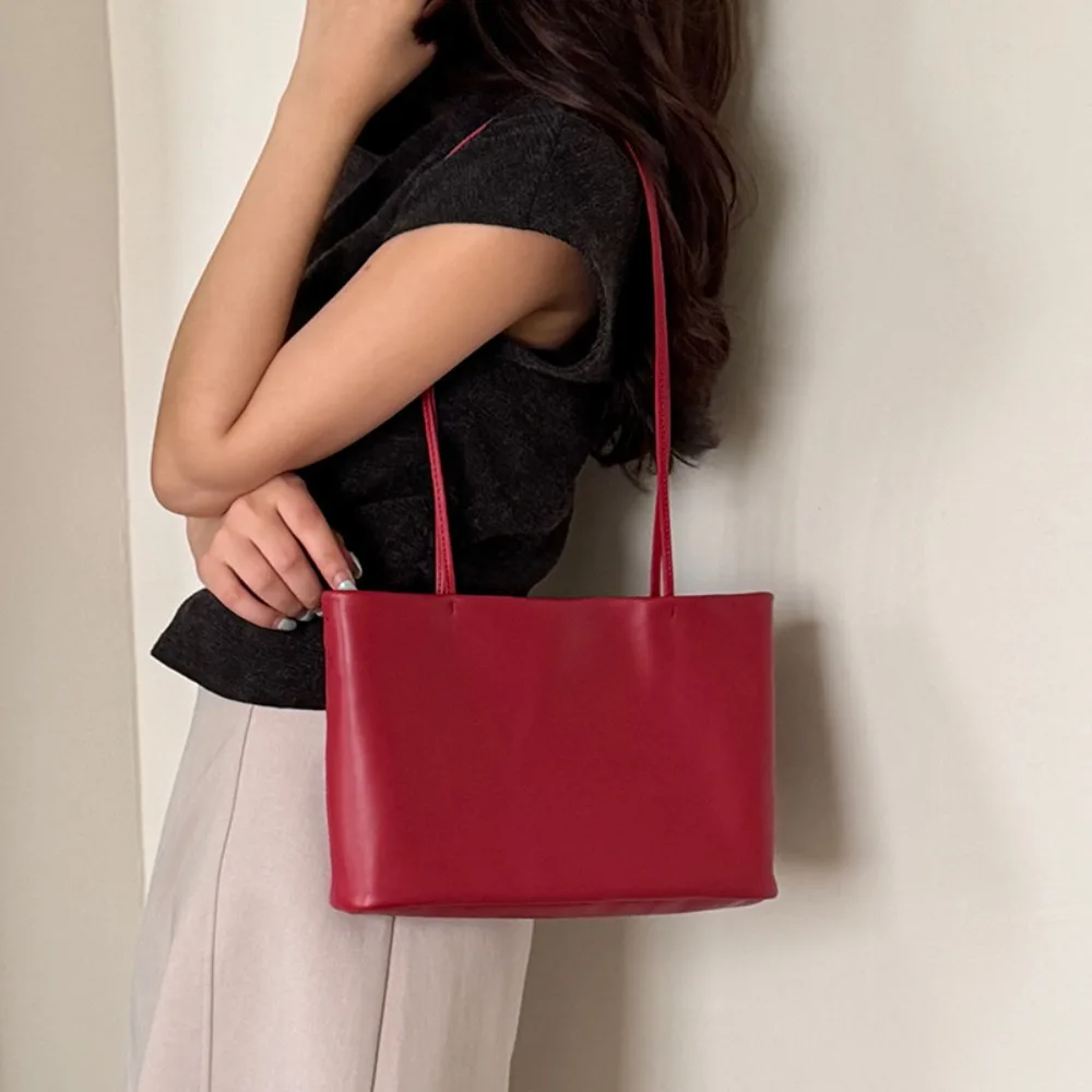 Casual Tote Bag 2026 New Simple Leather Soft Leather Underarm Texture Unique Fashion Simple Casual  Versatile Niche Sheepskin