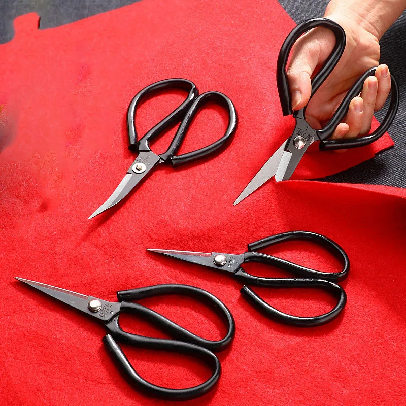 Carbon Steel Scissors Blade Tailor Cutting Scissor Home Office Cutting Cloth Leather Rope Thread Large Industrial Scissors