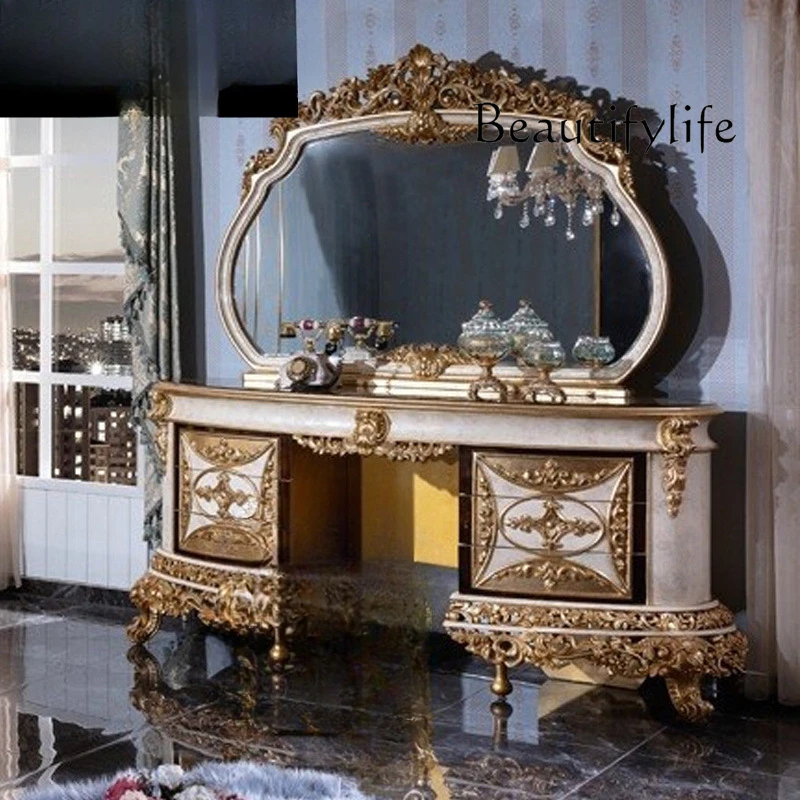 Luxury European Dresser Makeup Table Court Bedroom Fashion Painting New Chinese Classical Premium