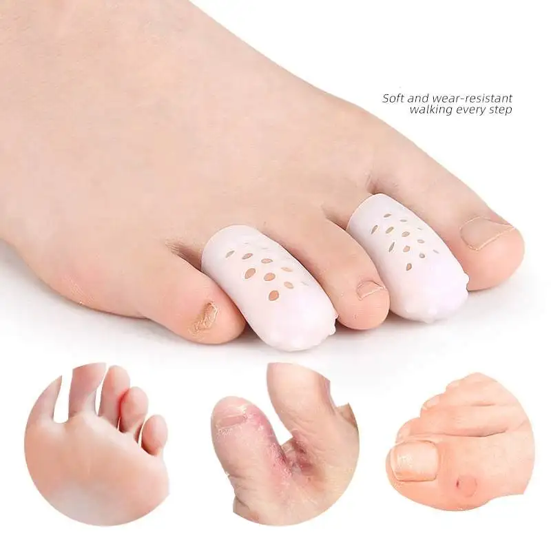 1/5Pairs Breathable Toe Protectors Sleeve Bunion Pads Cushion Big Toe Guard Silicone Cover For Protection Of Ingrown Toenails
