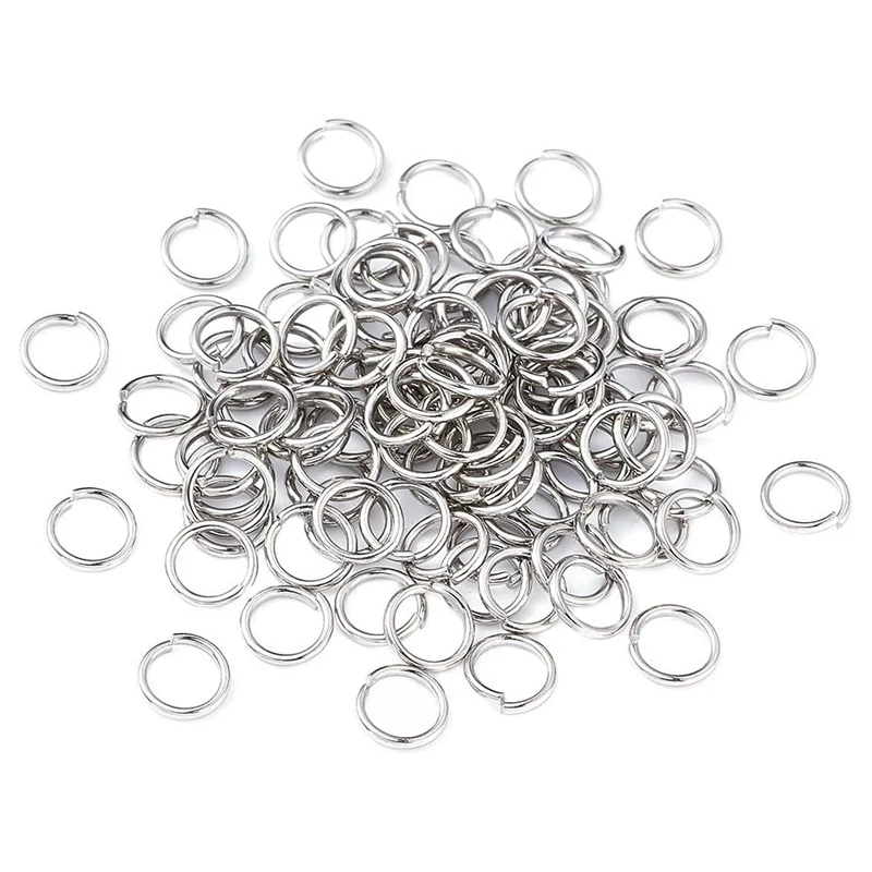 100-200Pcs 3-15mm Stainless Steel Open Single Jump Rings Connectors DIY Jewelry Making Findings Bracelet Accessories Wholesale