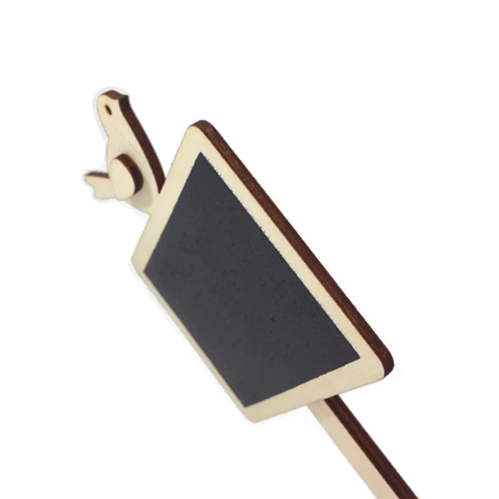 

10Pcs Wood Chalkboard Bird Style Blackboard Plant Marker Flower Pot Label Wooden Decorative Tags Wooden Blackboard