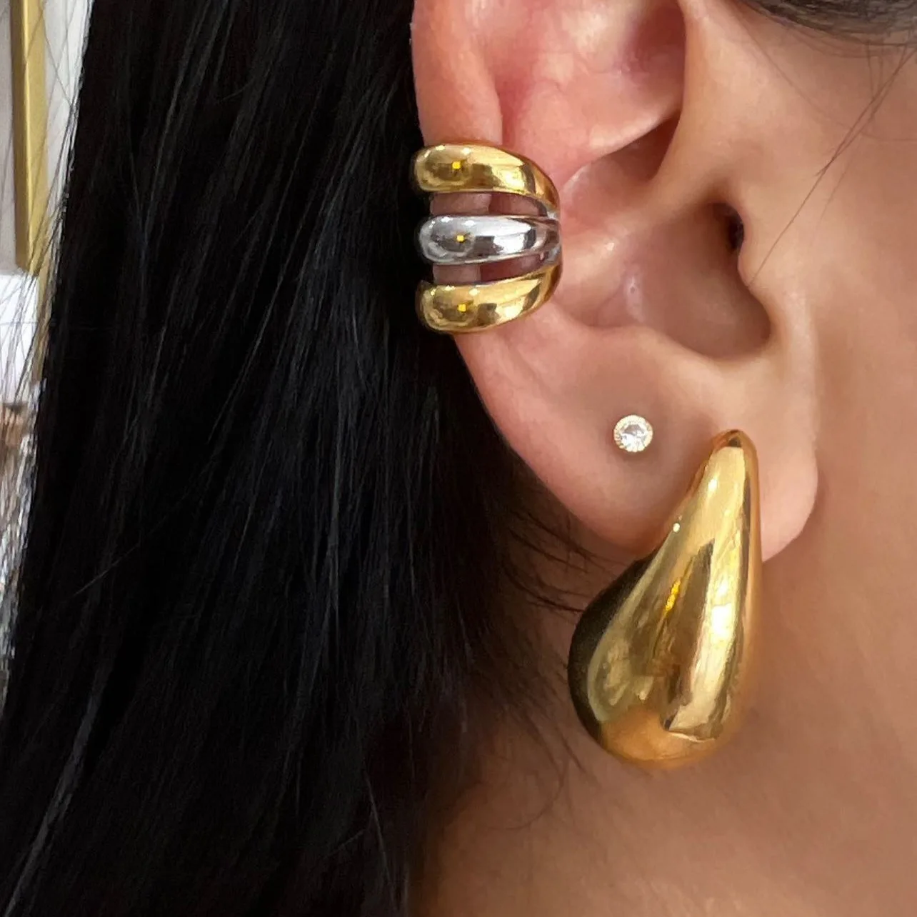Stainless Steel PVD 18K Gold Plated Tarnish Waterproof  Small Claw Clip For Woman Jewelry Wholesale Trendy