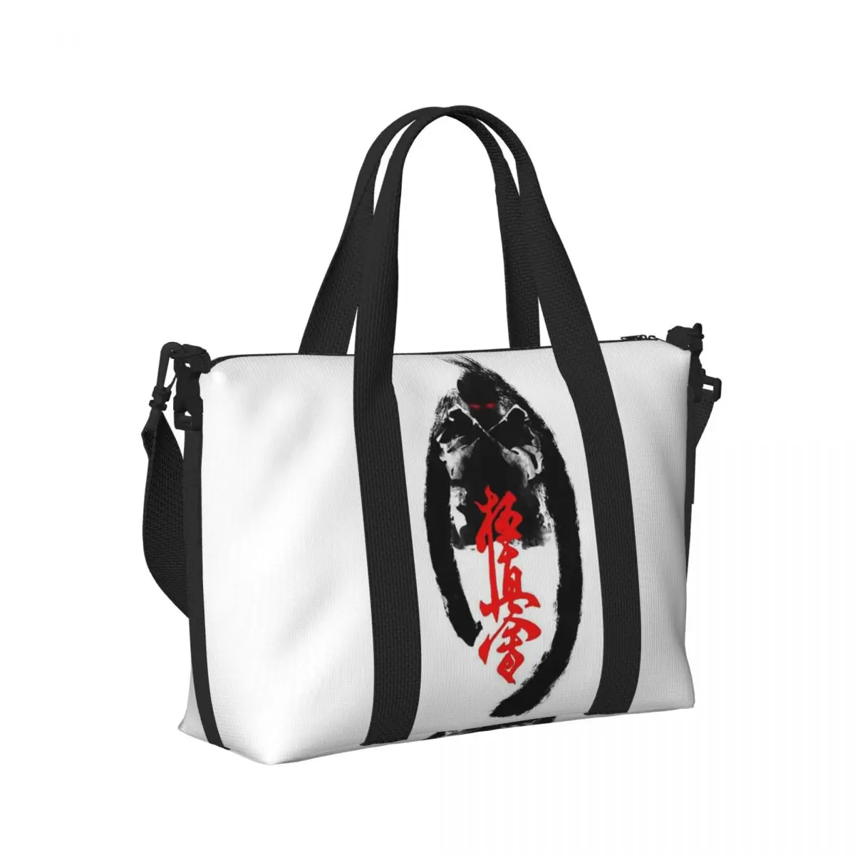 

Kyokushin Shodan Dragon Beach Travel Bag Large Capacity Tote Bags for Gym Yoga Women Shopping Duffle Shoulder Bag
