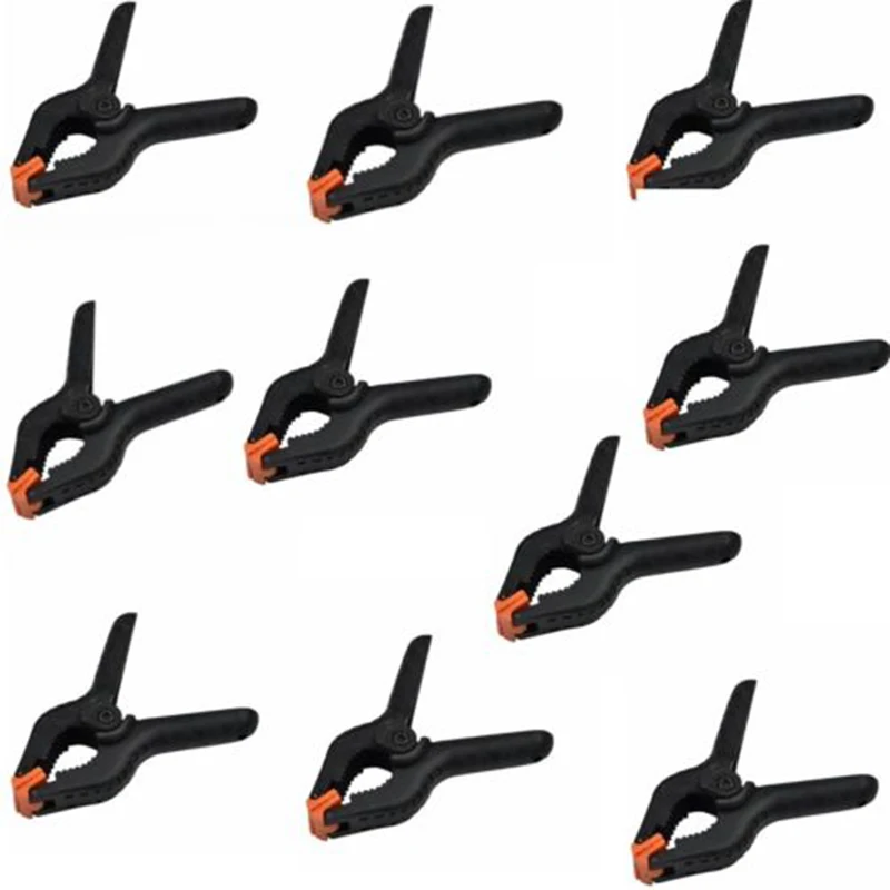 10pcs Photo Background Clips Metal Spring Clips Soft Plastic Tweezers Photo Clips Cable Clamp For Photo Studio