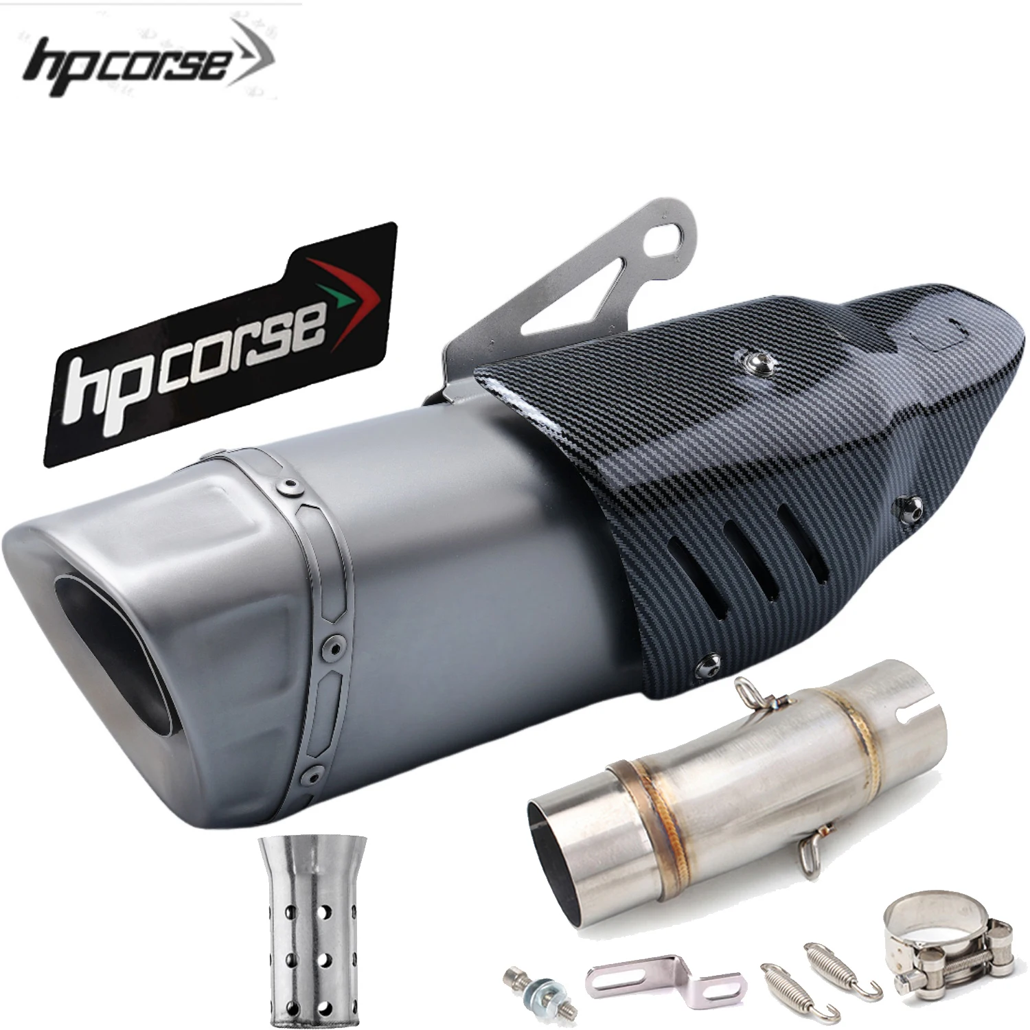 For CFMOTO 450SR 450NK 450SS 2022-2025 Motorcycle Mid Link Pipe Muffler Escape Moto with DB Killer Non destructive installation