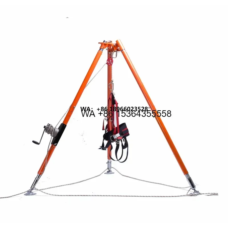 Wmwmnu for Good Quality Tripod Safety Lifting Aluminum Light Alloy Fitted Tripod with Extendible Poles