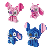 Disney Toys Stitch Mini Building Blocks Stitch Baby Building Bricks Kids Toys Cartoon Anime Character Gifts