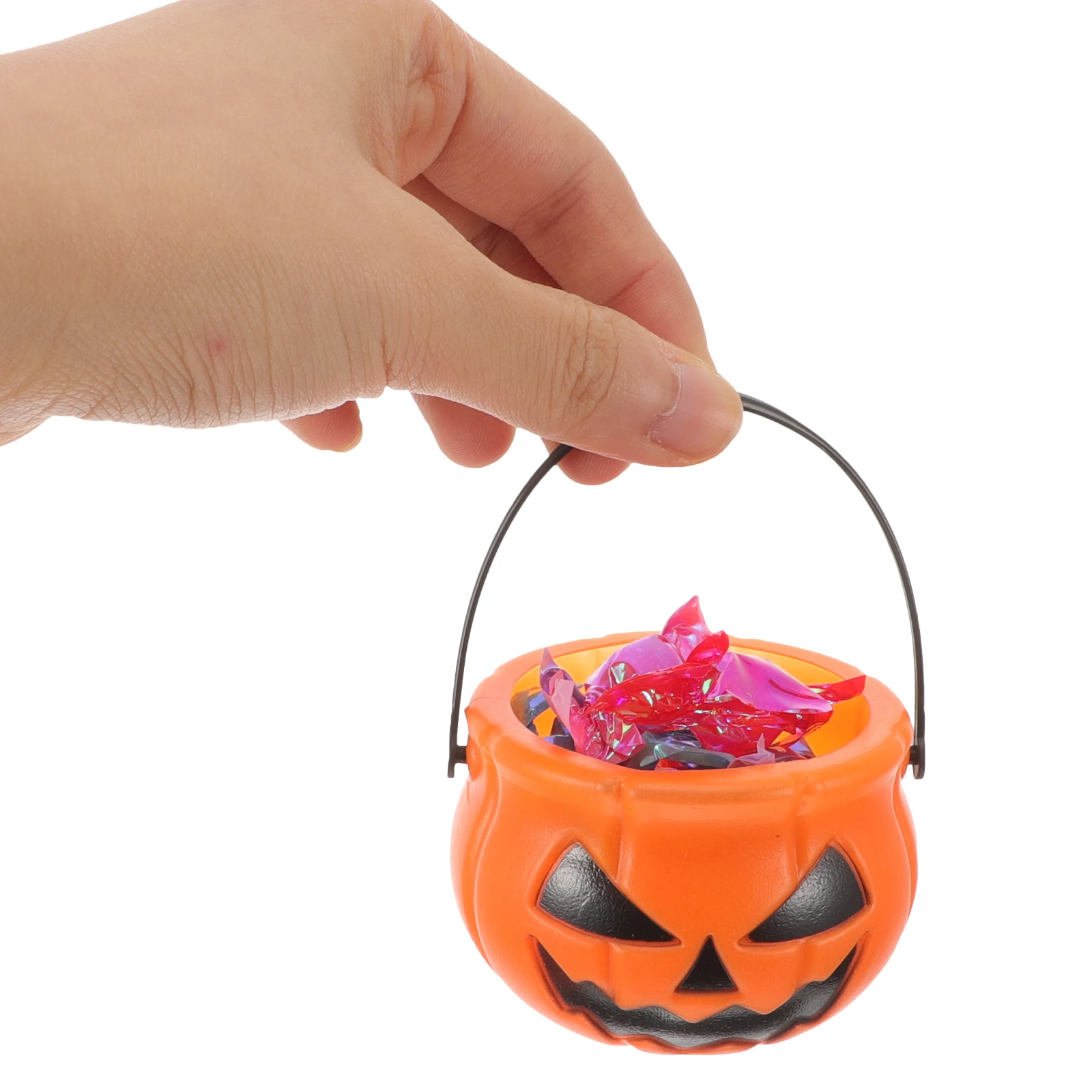 

5 Pcs Decorative Items Pumpkin Bucket Child Halloween Plastic Buckets for Candy