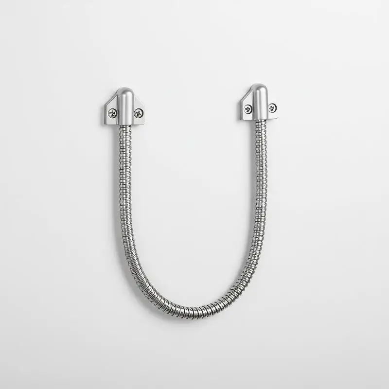 Stainless Steel Ends Flexible Armored Door Loop 16 Inch 1/2 Inch OD Alloy Wire Guard Door Access Control Security System Parts
