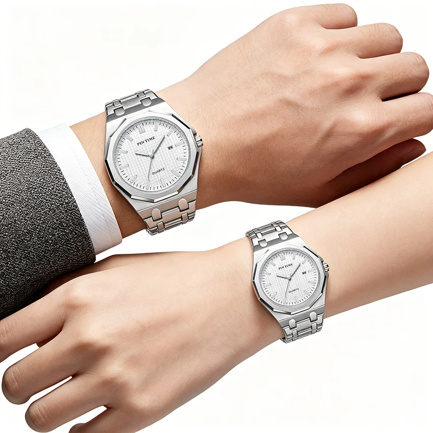 Unisex Couple Quartz Wristwatch Set Matching Men's & Women's Timepieces Relationship Jewelry Gift