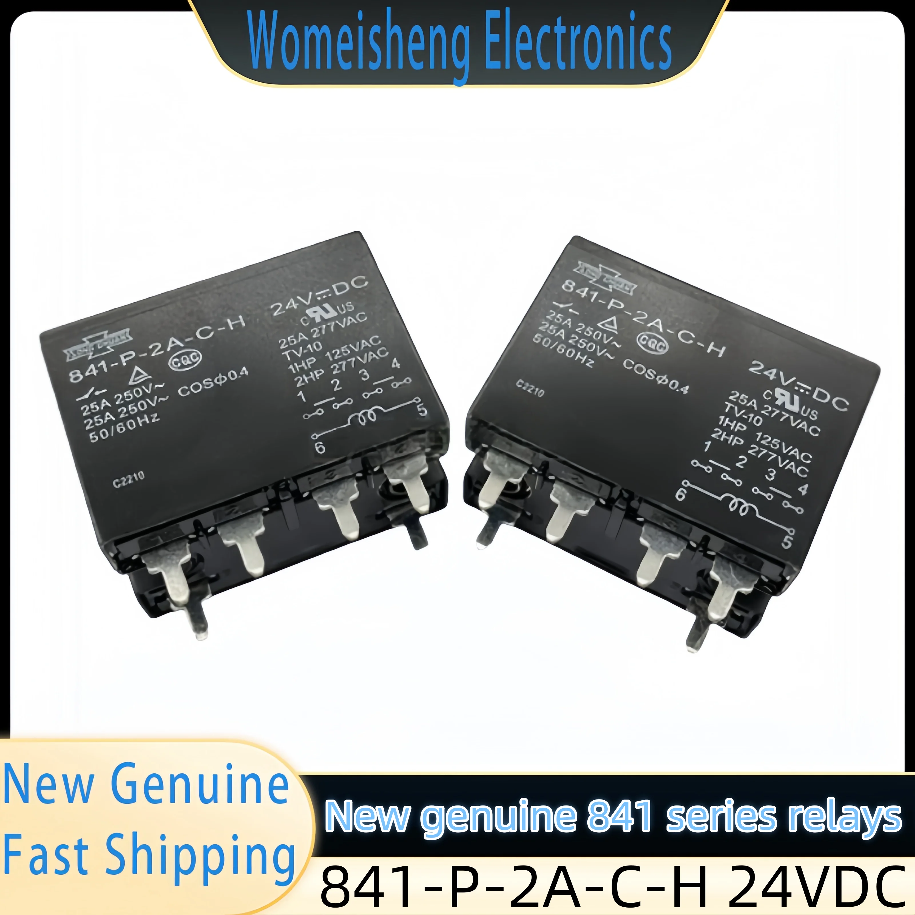 

New genuine 841-P-2A-C-H 24VDC power relay 1PCS