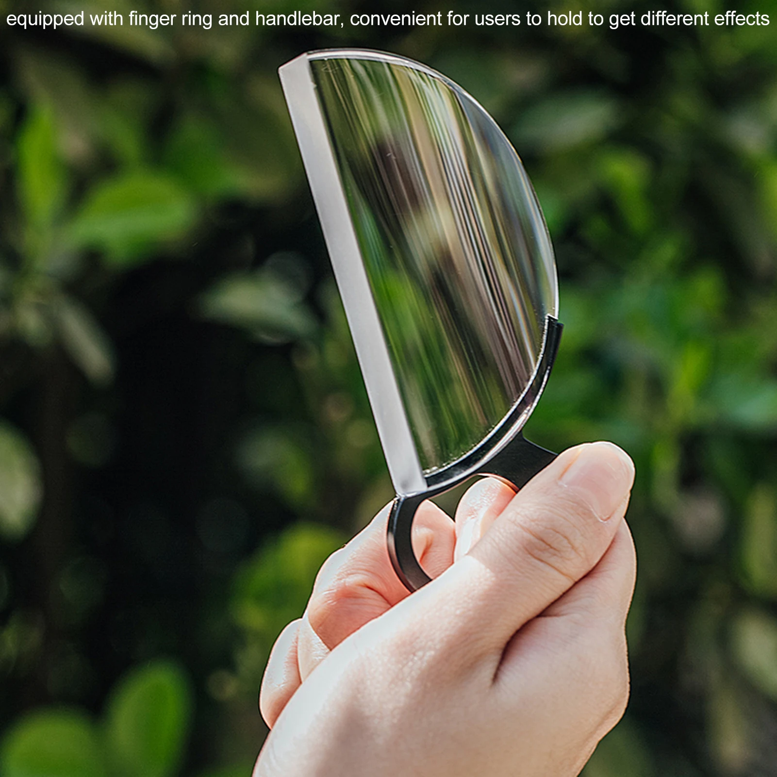 80mm Camera Lens Prism Optical Glass Handheld Special Effect Filter Half Moon Photography Accessories new