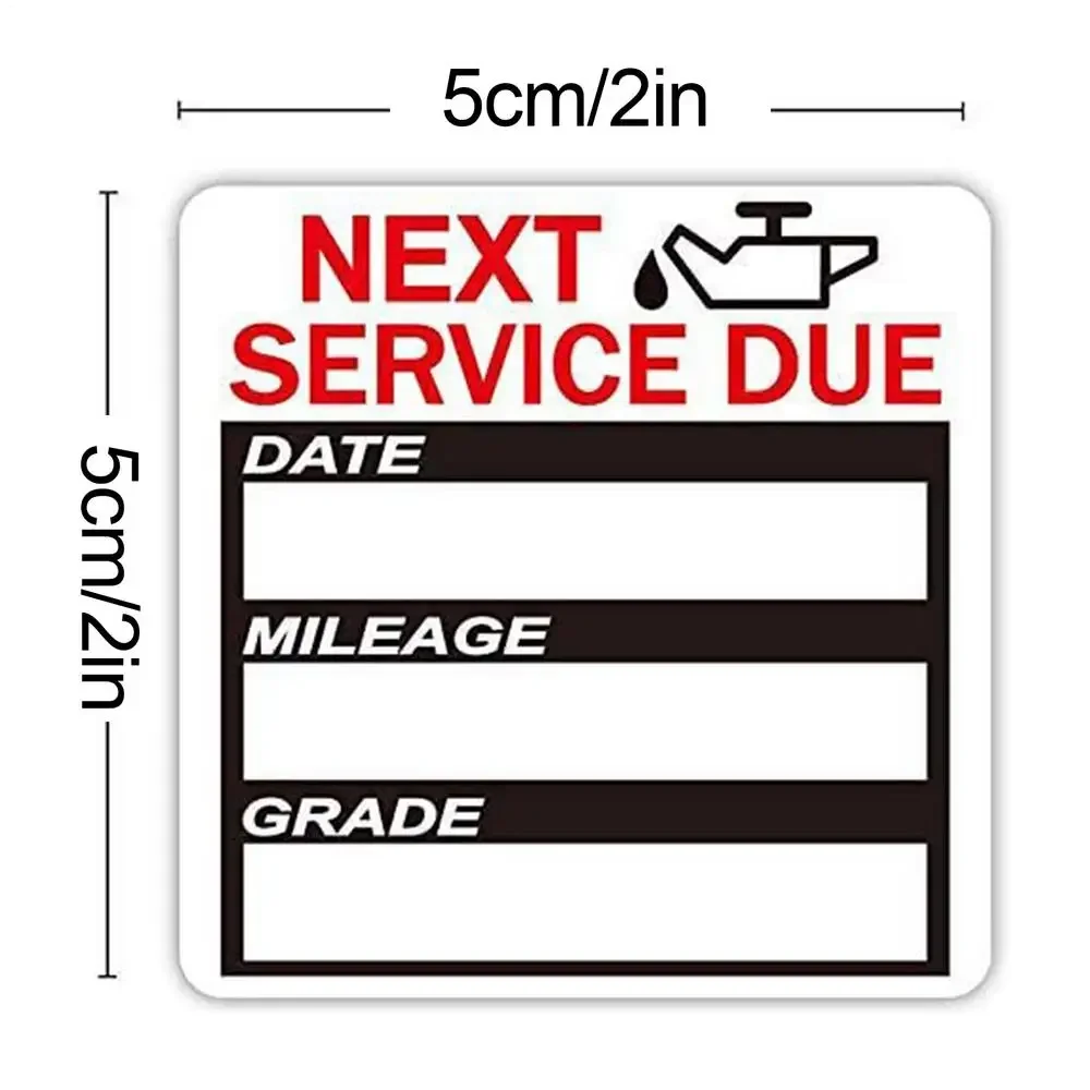 40 Pcs Oil Change Maintenance Service Reminder Stickers Window Rectangle Adhesive Labels Stickers Car Sticker ''NEXT SERVICE DUE''