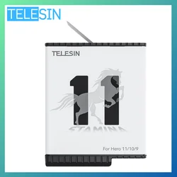 TELESIN Stamina Battery High Performance White Support -20°C for GoPro Hero 9/10/11 Black Power Accessory