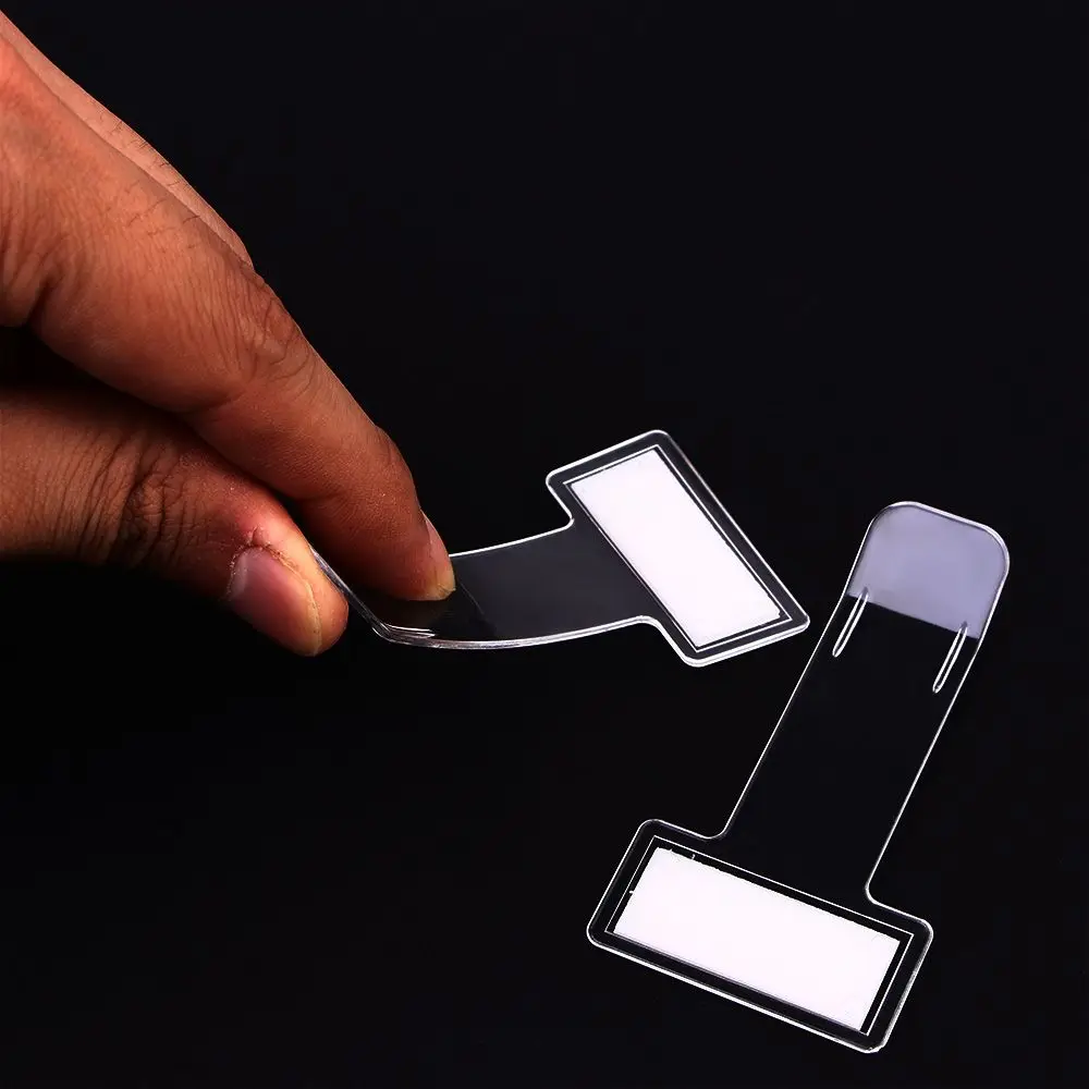 Auto Fastener Clips With Adhesive Tape T shape Invoice Tickets Holder Parking Ticket Holder Transparent Card Clips Permit Clip