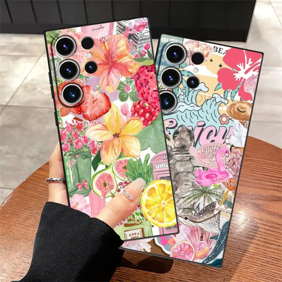 Funda Phone Cover Case for Samsung Galaxy S26 Ultra S21 FE S25 Plus S10 S9 S23 Note 20 8 9 10 S20 Ultra S24 Creative Pattern Art