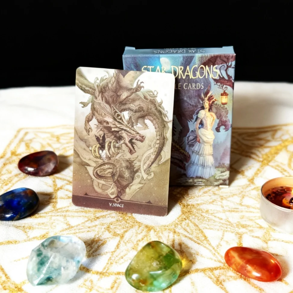 

Hot Selling Star Dragons Oracle Leisure Entertainment Card Family Gathering Divination Deck Tarot Board Playing Card Game